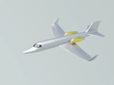 airplane jet flying in sky Free low-poly 3D model