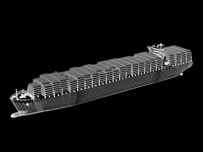 Xin Los Angeles Cargo Ship 3D model