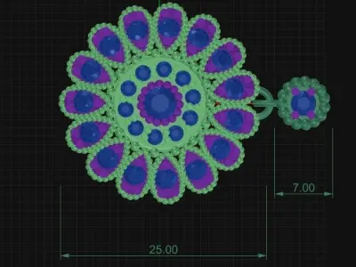 antique style arabesque piece 3D model