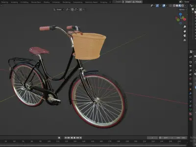 AR Vr and Game Ready Cycle 3d model Low Poly  Low-poly 3D model