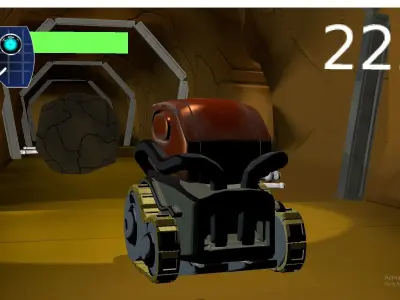 Game MiniBOT Free low-poly 3D model