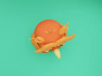 bird owl animation funny nature 3D model