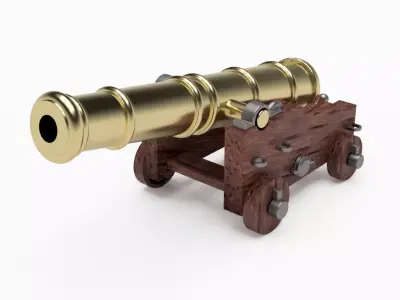 3d printable old english ship cannon 3D print model