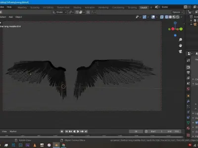 angel wings 3D model purchase