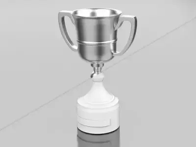 Trophy 3d model silver cup Low-poly 3D model