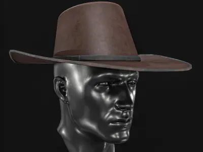 Army Officer Service Cap Package Low-poly 3D model