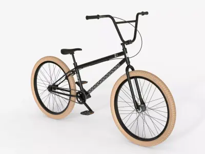 BMX Freestyle Bike  Clan Series Yellow 3D model