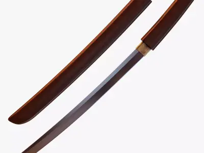 Kodachi japanese samurai sword 3D model