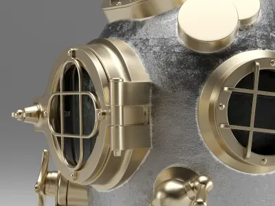Diver Helmet 3D model