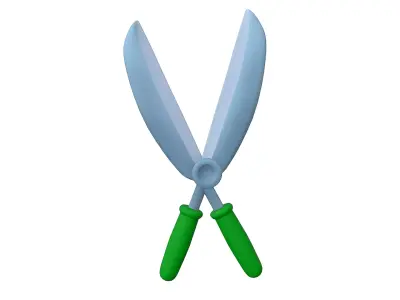 Cartoon Secateurs Low-poly 3D model
