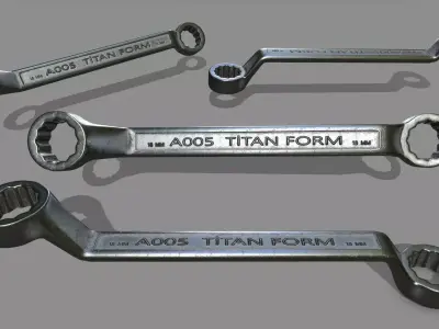 wrench ratchet wrenches Low-poly 3D model