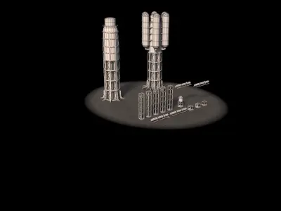 Steampunk Water Tower Free low-poly 3D model