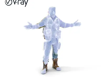 Military Tactical Soldier Rigged and Animated D Model Low-poly 3D model