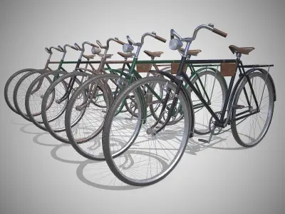 Customizable Vintage Bicycle - Updated for 2021 3D Model Pack