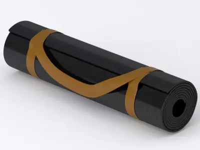 Yoga Mat Black 3D model
