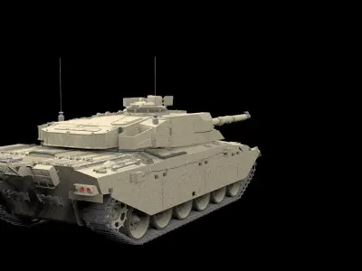 Military tank 3D model 2