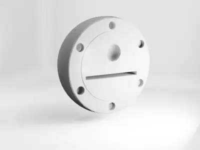 Vannila 3D Model round metal plate with holes Free low-poly 3D model