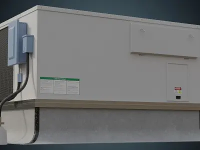 Rooftop AC Unit 6A Low-poly 3D model
