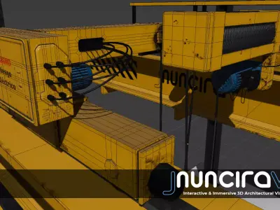Bridge Crane Low-poly 3D model