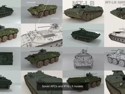 Soviet APCs and IFVs 3D Model Pack