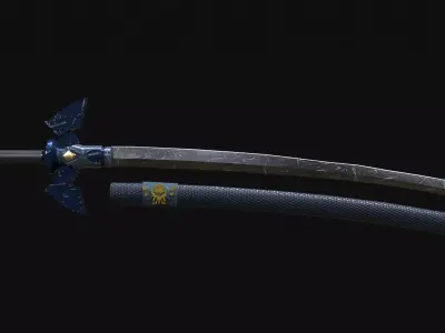 The Master Katana Free low-poly 3D model