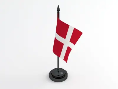 Table Flag Denmark 3D model