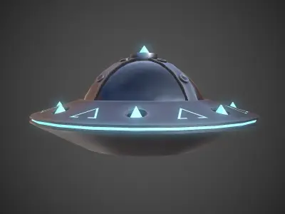 Ufo 3D Model alien spaceship Low-poly 3D model