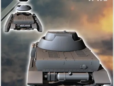 Flakpanzer IV AA Kugelblitz - miniatures tabletop scenery 3D print model