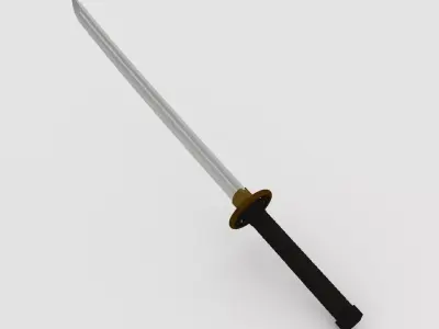 Katana Sword Free low-poly 3D model purchase