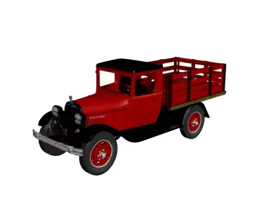Vintage Farm Pickup Truck 3D Printable Vehicle Model 3D print model