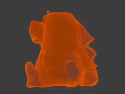 Komo Dinosaur 3D Model Inspired from Whatsapp Sticker Low-poly 3D model