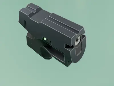 Stylized low poly pistol Low-poly 3D model