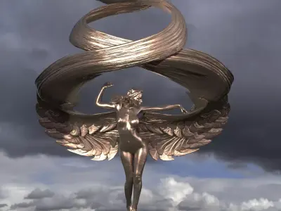 Elements Wings Sculpture 6 3D model