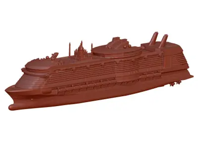 Battleship plastic cruise ship 3D print model