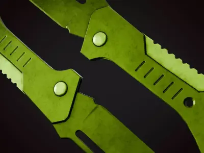 Knife 4 E Low-poly 3D model