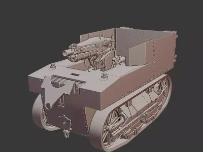 T1 HMC 75mm Experimental U S Self Propelled 3D Printable  3D print model