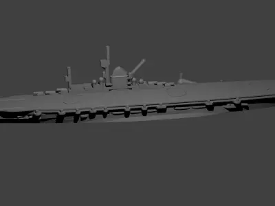 German Graf Zeppelin Class Aircraft Carrier 3D print model