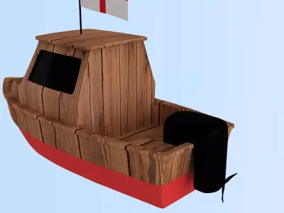 England Fishing Boat 3D model