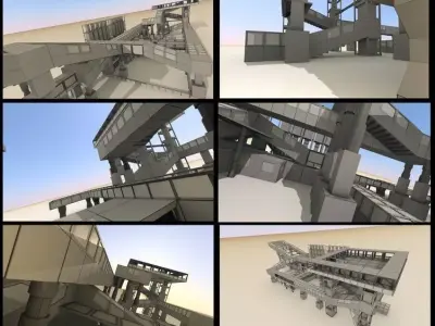Construction-Set Blender Game Engine Free low-poly 3D model