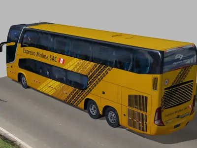 Marcopolo Paradiso 1800DD Expreso Molina SAC Low-poly 3D model