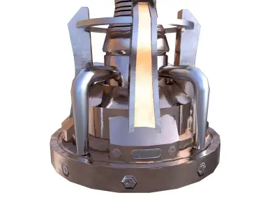 Tesla Coil Low-poly 3D model