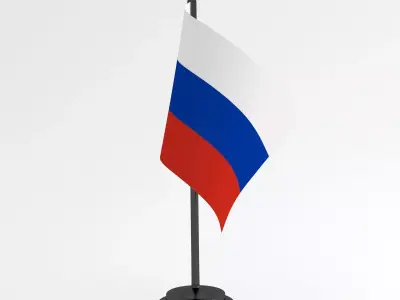 Table Flag Russia 3D model