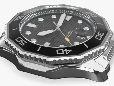 Diver Wrist Watch Body without Strap Black 3D model