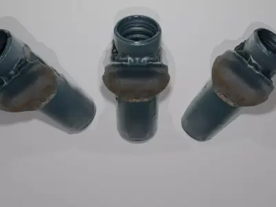 Pipe01 Partially Burned Pipe LowPoly LOD Low-poly 3D model