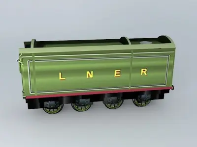 Eco Rail TrackNo. 2004 TenderDummy Old Steam Days Free 3D model