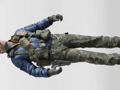 RUSSELL ADLER from Call Of Duty RIGGED Low-poly 3D model