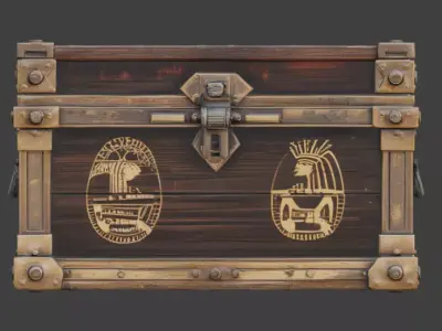 Ancient Egyptian Treasure Chest Low-poly 3D model buy
