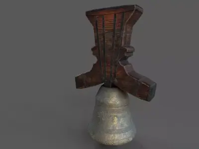 Church bell Low-poly 3D model
