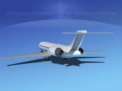 Boeing 717-200 Unmarked 1 3D model