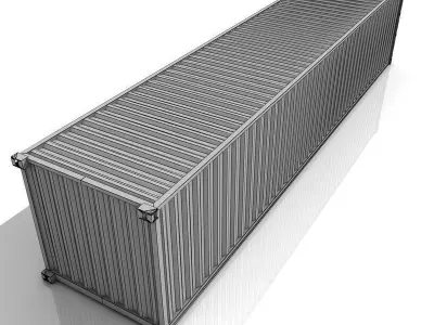Container shipping Low-poly 3D model 2